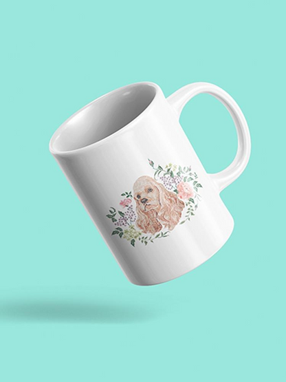 Floral Pattern And Dog. Mug - Image by Shutterstock
