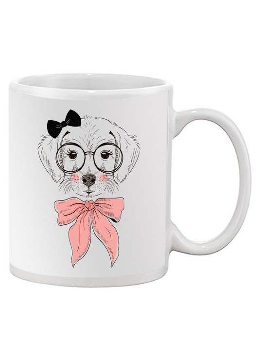 Dog With A Bow And Ribbon Mug Unisex's -Image by Shutterstock