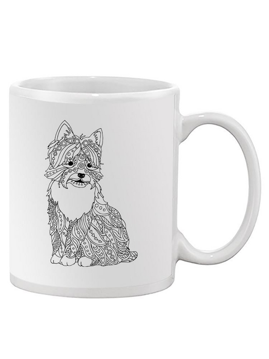 Terrier Dog In Zentangle Style Mug - Image by Shutterstock