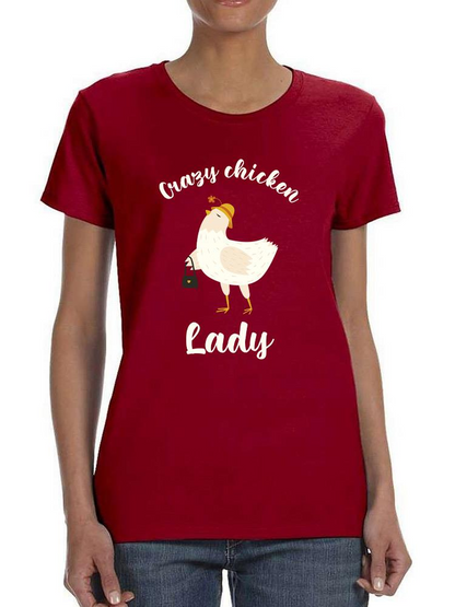 Crazy Chicken Lady T-shirt -SmartPrintsInk Designs