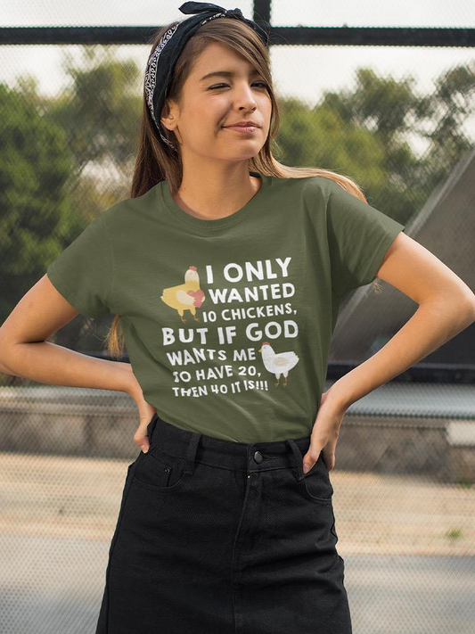 Chicken Lover Quote T-shirt -SmartPrintsInk Designs