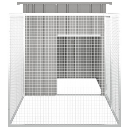 vidaXL Chicken Cage Gray 78.7"x35.8"x39.4" Galvanized Steel