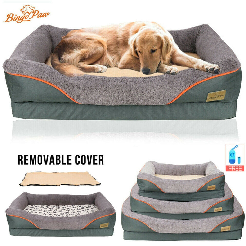 Heavy Duty Large Orthopedic Pet Bed Soft Cushion Foam Waterproof Sofa Dog Bed XL