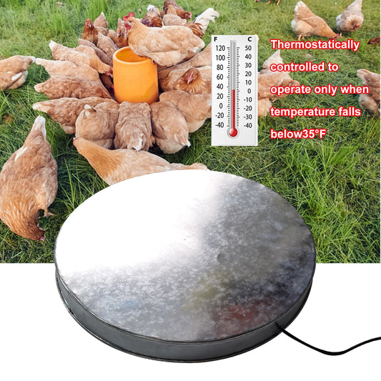 Poultry Waterer Drinker Heated Base Chicken Water Heater 125W For Winter Deicer Heated Base Water Heater For Metal Poultry Fount