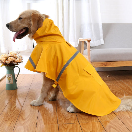 Reflective Tape Dog Raincoat Large Pet Coat Puppy Raincoat XS-XXL