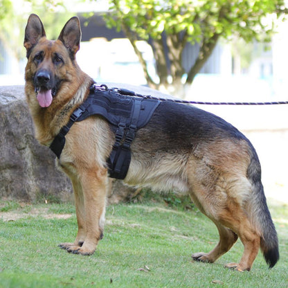 Dog Tactical Vest Military German Shepherd K9 Pet Training Vest Dog Collars Harnesses&amp;Leads Set For Small Medium Large Dogs