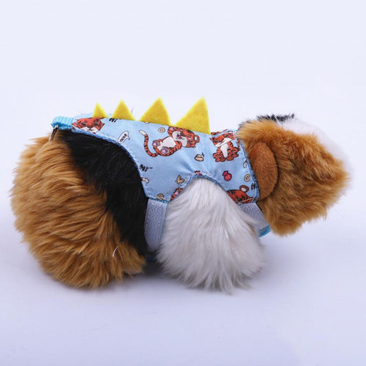Hamster Clothes 1 Set Cute Dinosaur Adjustable  Small Animal Outwear Harness Leash Set Pet Supplies
