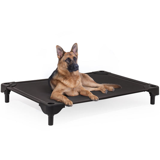 Mewoofun Outdoor Elevated Dog Bed for Large Dogs Indoor &amp; Outdoor Pet Hammock Bed with Frame with Breathable Mesh