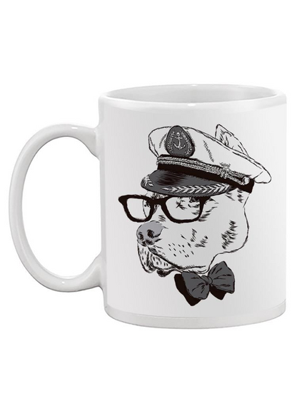 Funny Dog Captain's Cap. Mug Unisex's -Image by Shutterstock