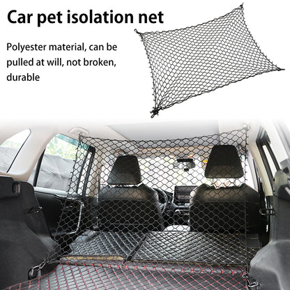 Car Dog Barrier Net Rear Seat Car Protection Net Reusable Foldable Car Dog Fence Universal Car Pet Isolation For Dog Supplies