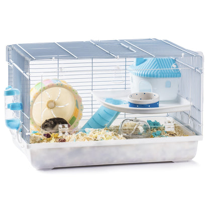 Mewoofun Large Hamster Cage 4 Models Gerbil Mattel Safe PP Small Animal Cage Exercise Wired Haven Habitat