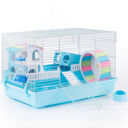 Mewoofun Large Hamster Cage 4 Models Gerbil Mattel Safe PP Small Animal Cage Exercise Wired Haven Habitat